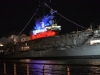 Das Museumsschiff USS Intrepid im Hafen New Yorks