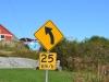 Kurve für 25 km/h geeignet Schild