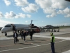 Das SAS Flugzeug von Hannover nach Copenhagen