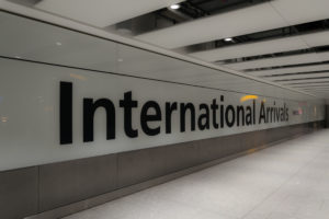 Am Flughafen London Heathrow angekommen